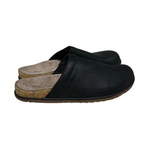 L.L. Bean Black Leather Mules